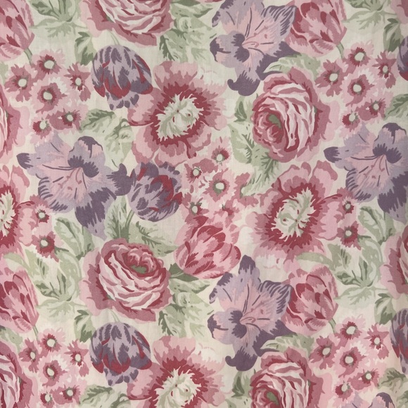 Vtg 80s Laura Ashley Floral Print Cotton Dress | Puff Sleeves | Drop Waist | S - Picture 9 of 17